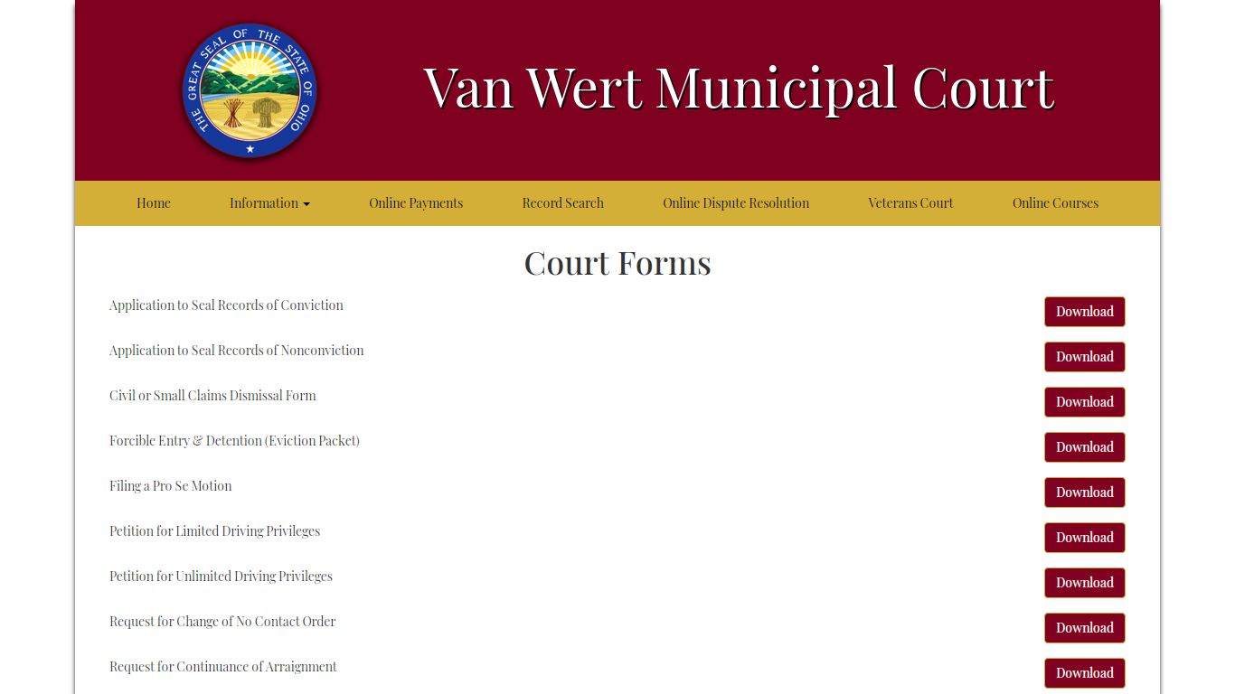 Van Wert Municipal Court